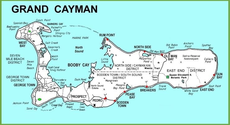 image of a map of grand cayman