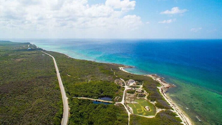 aerial image of grand cayman