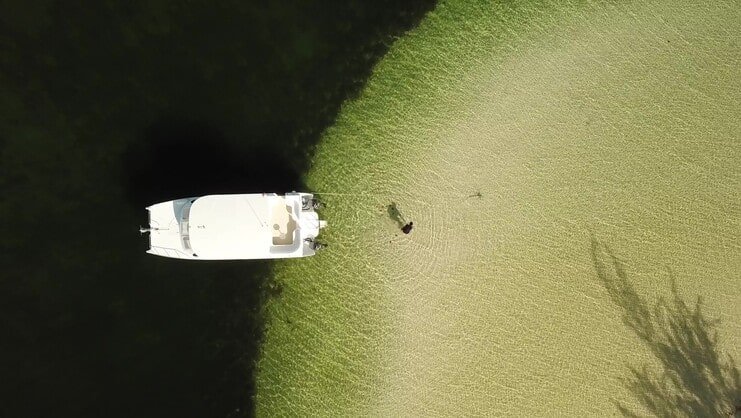 picture of boat and person at starfish point