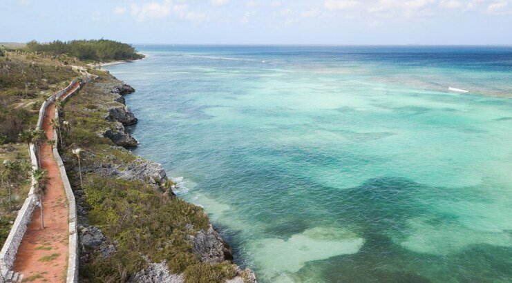 picture of sea from barefoot beach