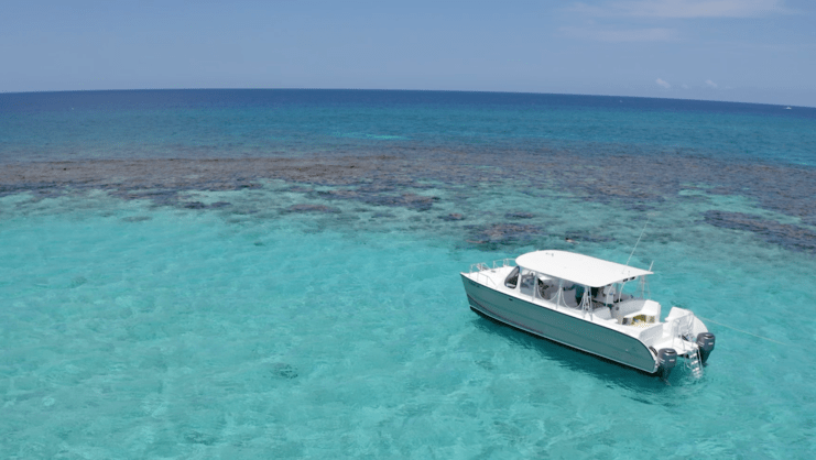 aerial picture of barrier reef